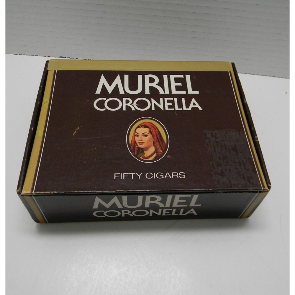 Vintage Muriel Coronella Fifty Cigars Empty Cigar Box Tobacco Advertising Decor